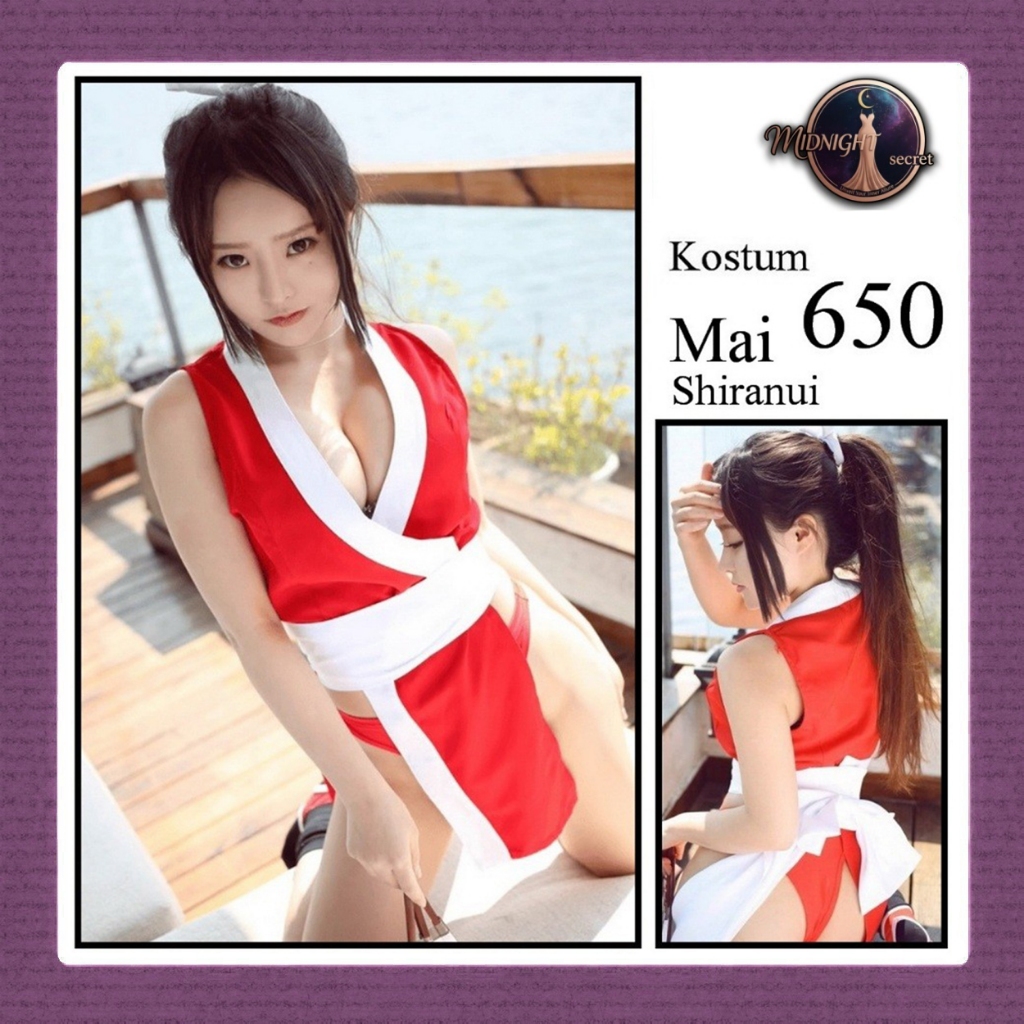 Midnight Pakaian Set Wanita Dress Malam / Kostum Cosplay Naughty Tema Kof Mai Shiranui - 650
