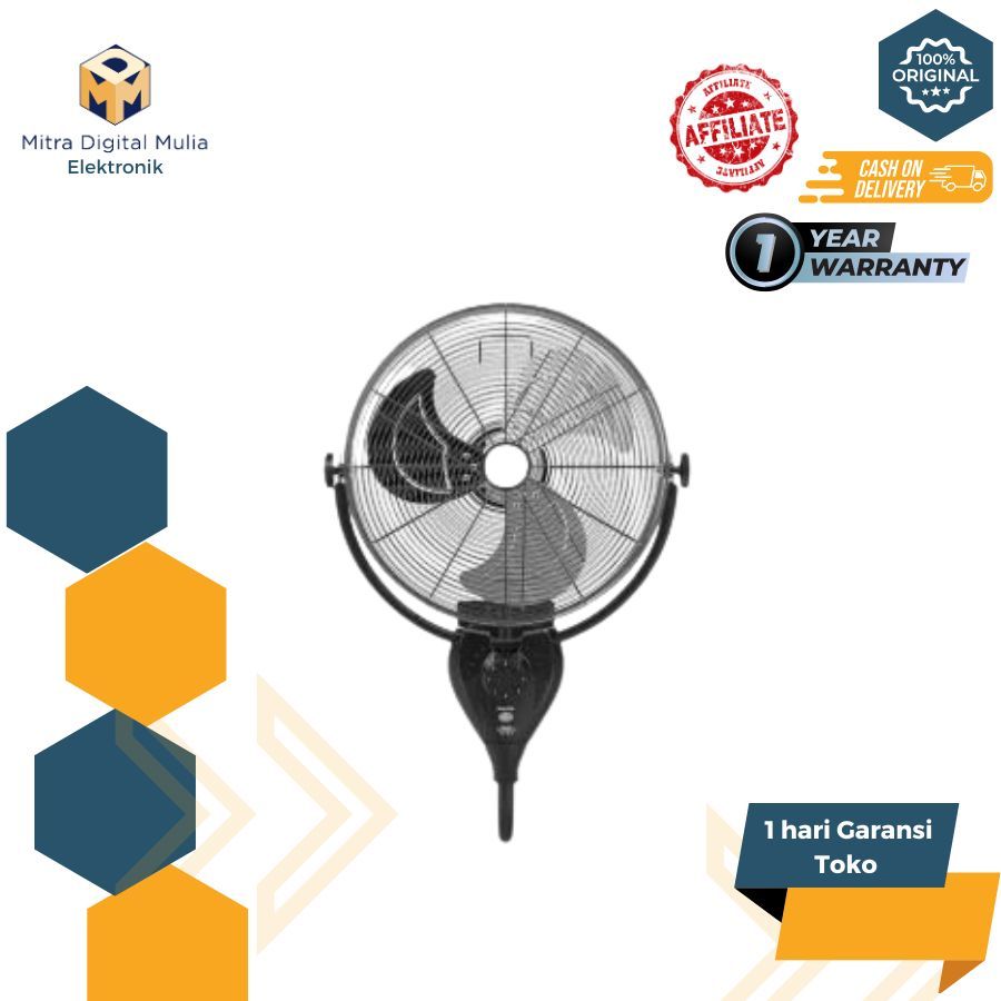 Maspion PW501 Kipas Angin Dinding 20 Inch Motor Handal Sekring Pengaman Panas Power Fan Series Wall 
