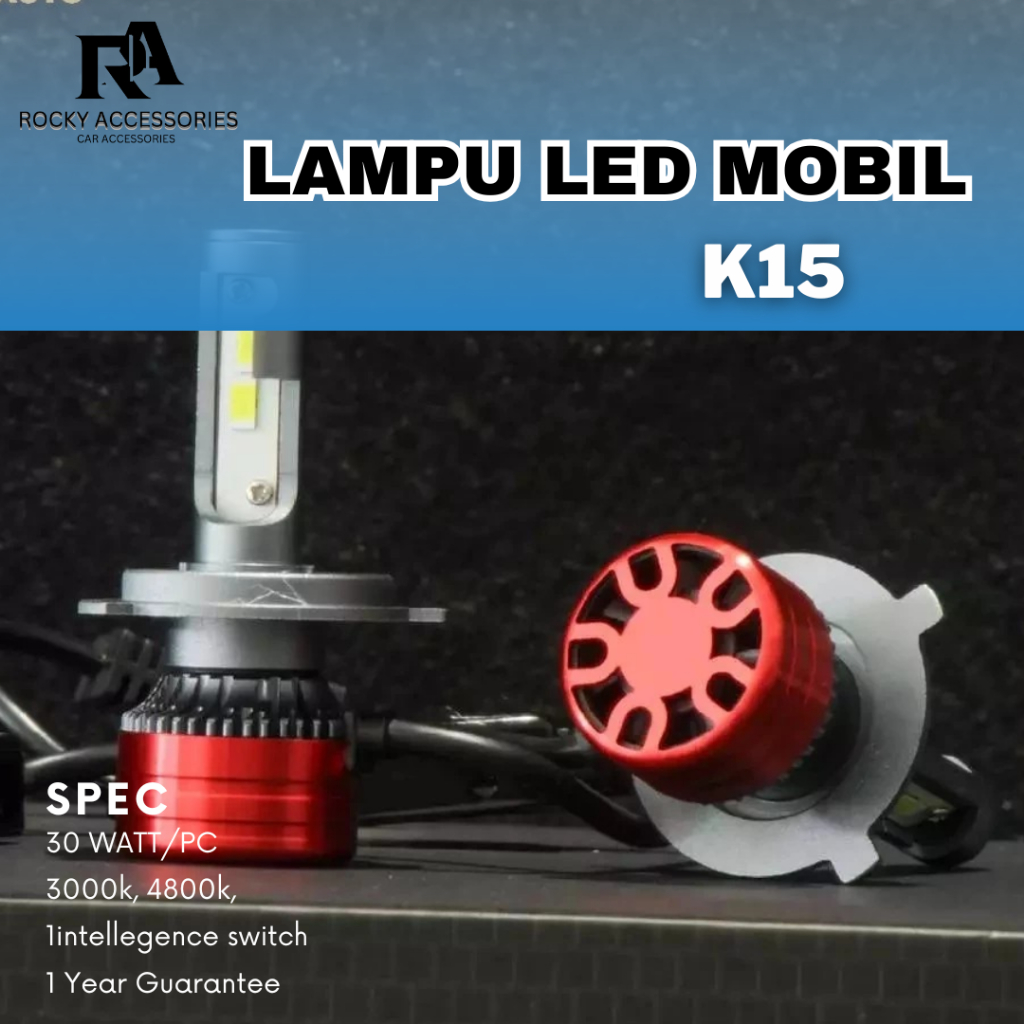 Lampu LED Mobil K15 White H4 H7 H11 HB3 HB4 Lampu Utama Lampu Kabut