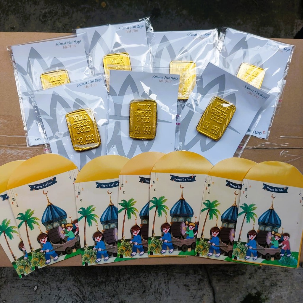 READY STOCK! THR Coklat Emas Antum Mini Lucu Elegan