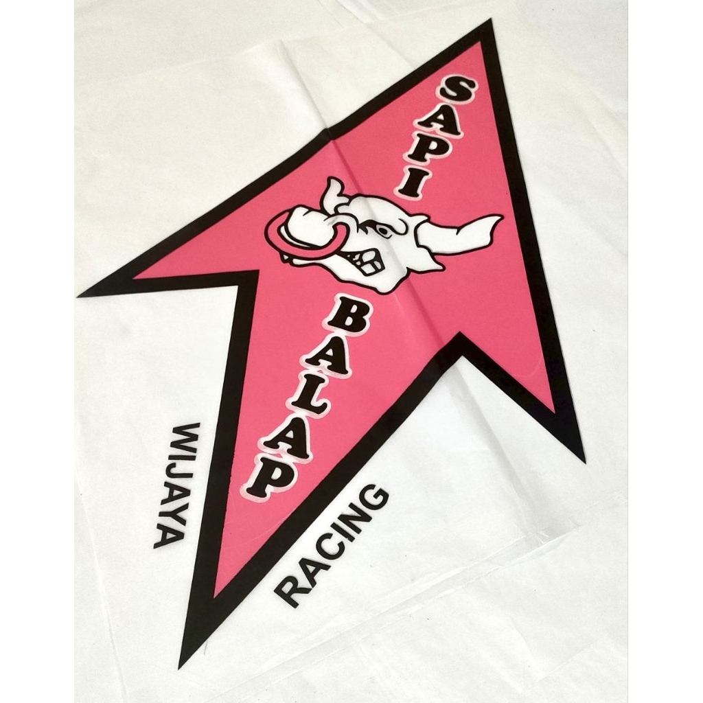 KERTAS SABLON LAYANGAN SUKOI SUPER 2 WARNA motif SAPI BALAP (WARNA RANDOM)