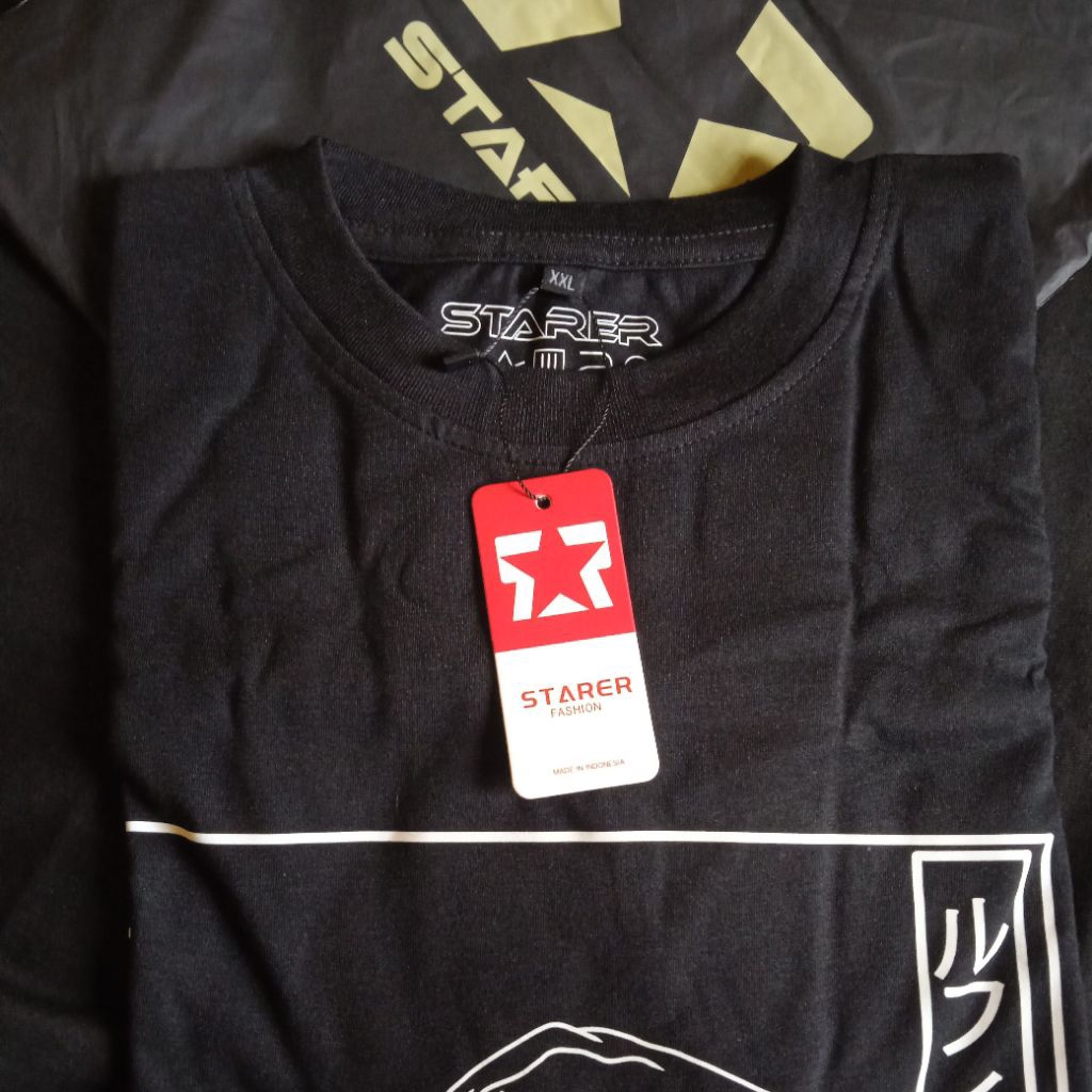 Kaos pria STARER | hitam xxl