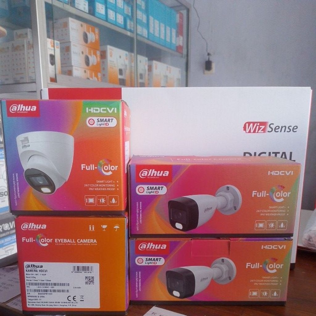 paket 4 camera dahua colorvu waterproff