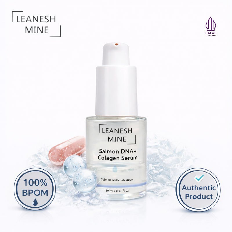 Dna Salmon | Serum Wajah | Serum Pencerah Wajah | Serum Muka | Salmon Dna + Collagen Serum | Leanesh