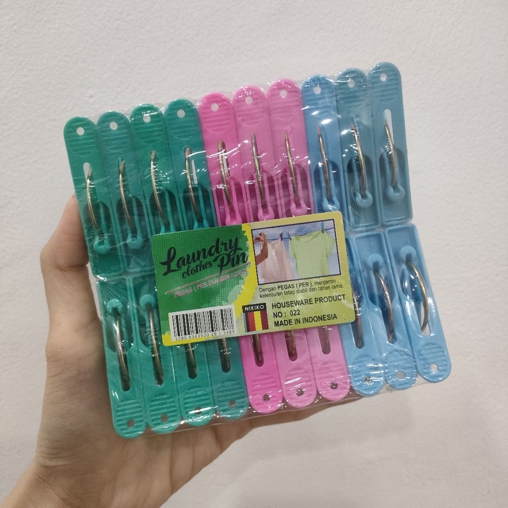 MINISO BALI | Penjepit Baju 20 Pcs / Jepitan Jemuran Baju / Jepitan Baju Plastik / Laundry Clips