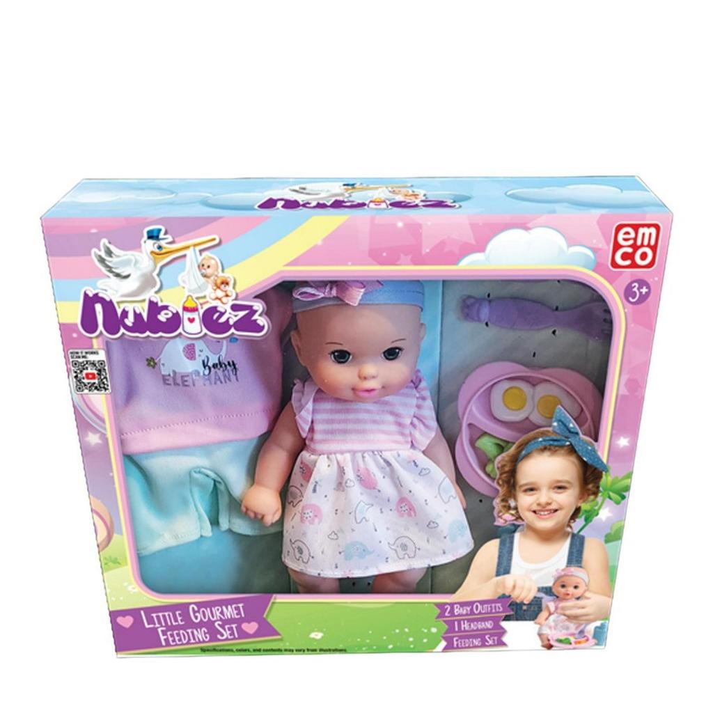 Nubiez Little Gourmet Feeding Set/ Mainan Boneka Baby Nubiez Emco
