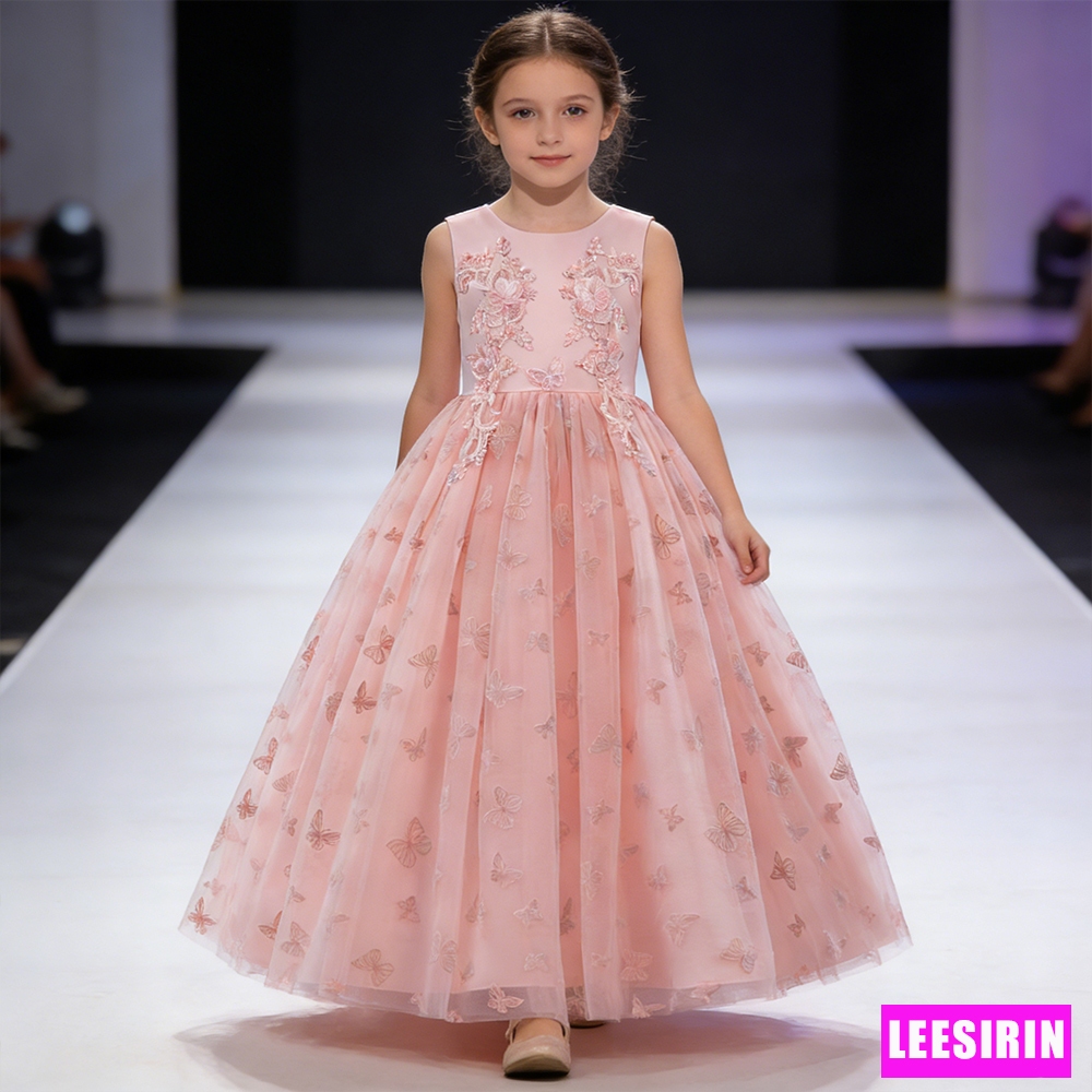 Gaun Pesta Anak Perempuan Import - Princess Dress Pink Korea Style 3-10 Tahun Model Pesta Mewah