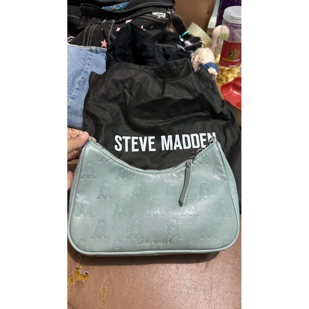 STEVE MADDEN SLING BAG  BVITAL BLUE DENIM 100% ORI