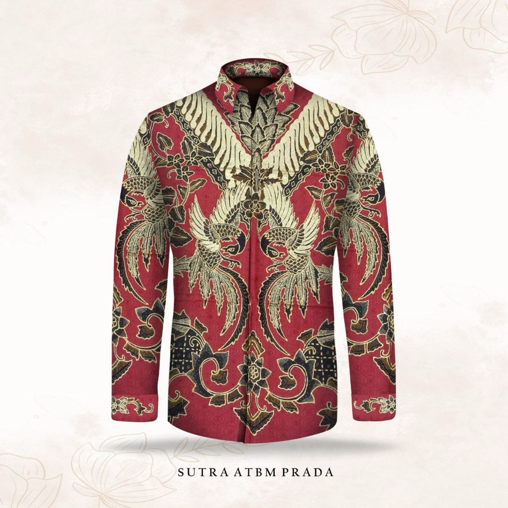 Kain Batik Tulis Sutra Prada Premium Pola Kemeja - RR015