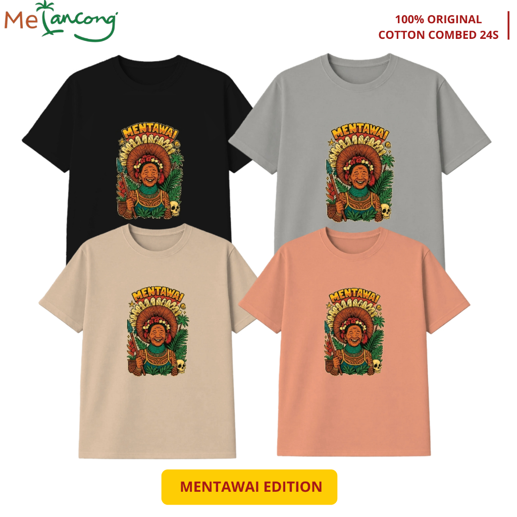 T-shirt Kaos Lengan Pendek Baju Pria Wanita Combed Cowok High Kain Bali KSMW06