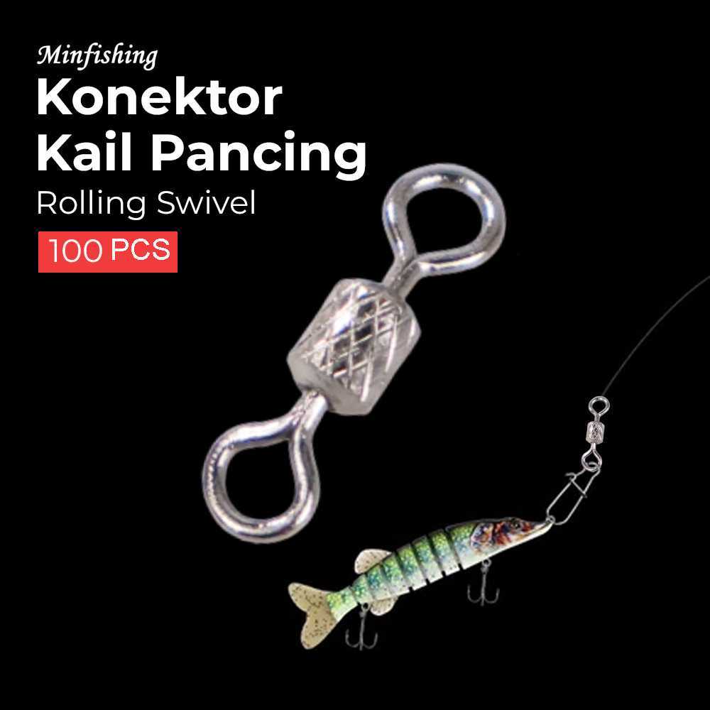 Kili kili Konektor Kail Pancing Rolling Swivel Connector Hook Fishing