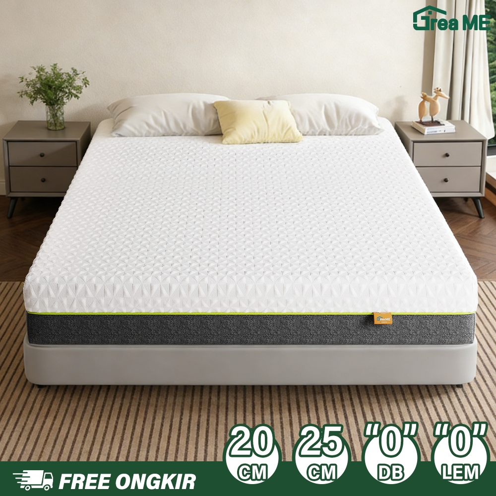 [Gratis Bantal]Kasur Busa Memori Setebal 20/25CM Kasur Lateks Dengan Busa Memori Gel Pendingin Kuali