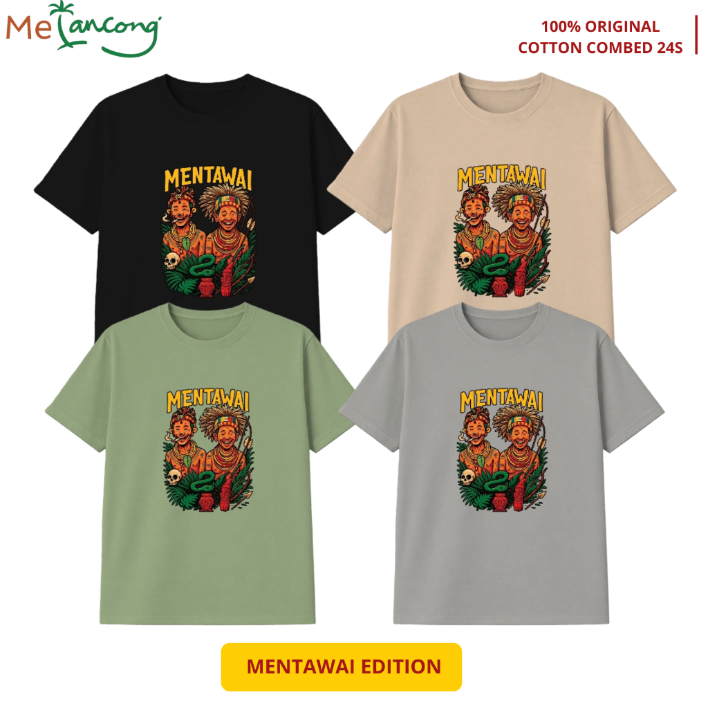 T-shirt Kaos Lengan Pendek Baju Pria Wanita Combed Cowok High Kain Bali KSMW08