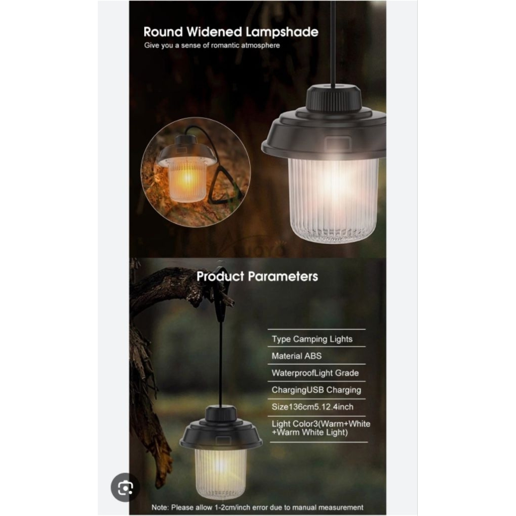 lampu camping gantung / lampu LED batrei / lampu LED 3 mode