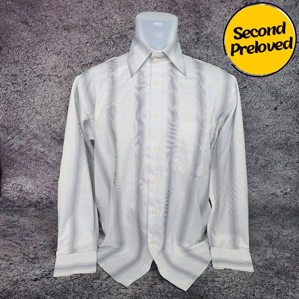 Baju Kemeja Panjang GIORGIO ARMANI - Size L sd XL / Lebar 55 cm - Original - Second