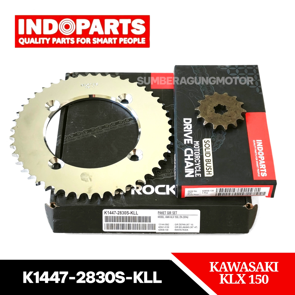 GEARSET GIRSET GEAR SET KAWASAKI KLX 150L TAHUN 2014 INDOPARTS