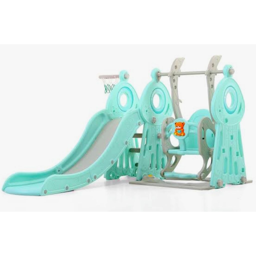 preloved ayunan dan perosotan anak happy play rocket 4in1 type vm190