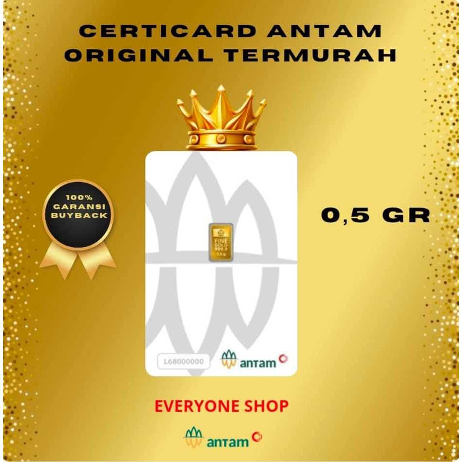 LM LOGAM MULIA EMAS ANTAM 0,5 0.5 GRAM TERBARU