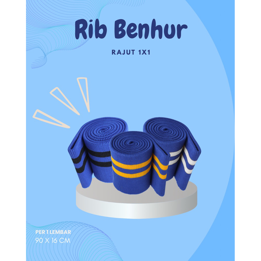 Kain Rib/Bur jaket rajut 1x1 polyester salur warna dasar Benhur jacket varsity Bomber Riding casual