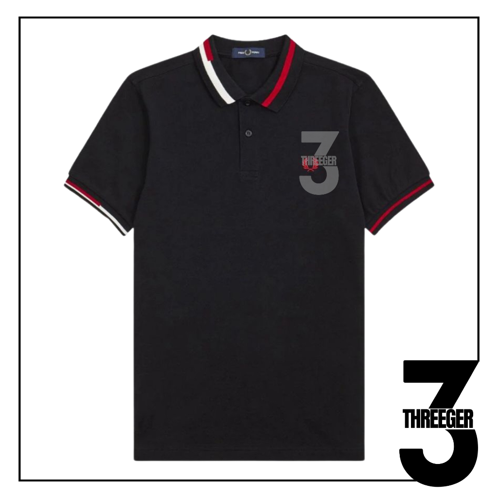Fred Perry Abstract Collar Polo Black Original / Polo Fred Perry Original