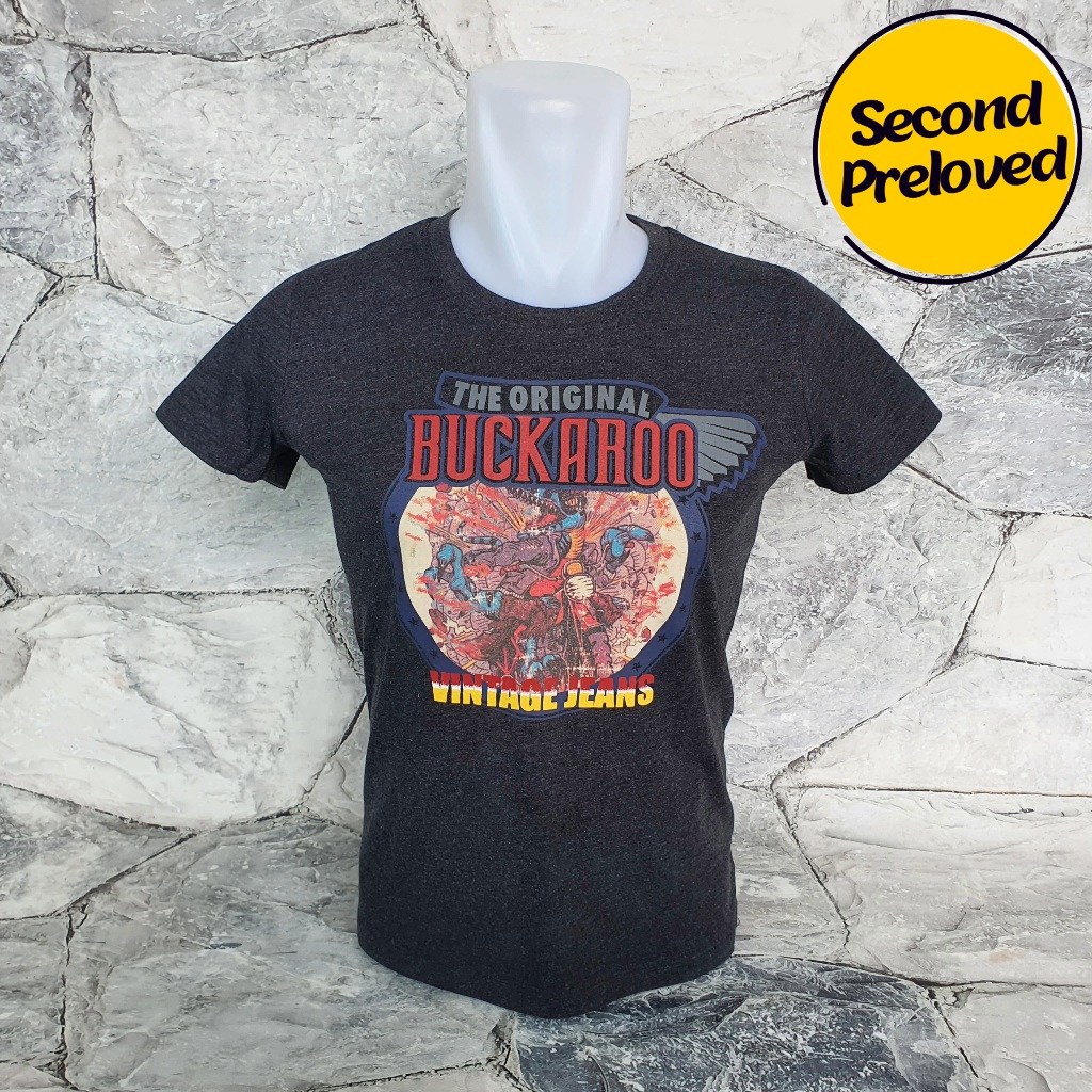 Baju Kaos Wanita / Anak BUCKAROO - Size S sd M / LD 45 cm - Original - Used