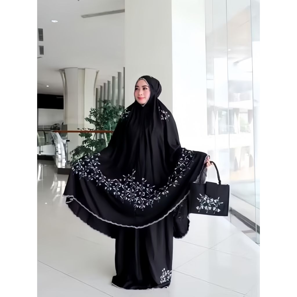 Mukena Rayon Premium Bordir Bunga Cengkeh