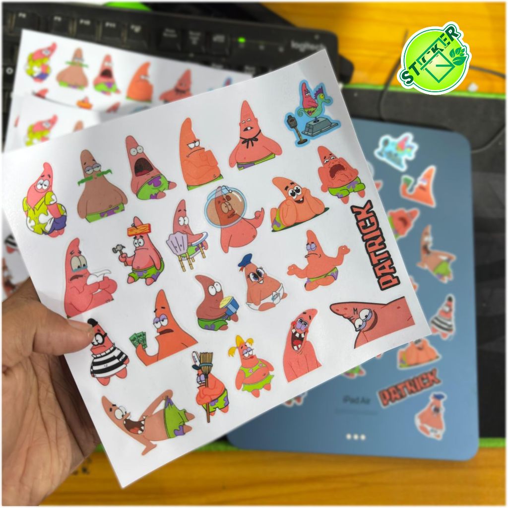 STIKER PACK PATRICK ISI 22PCS STIKER PACK MEME PATRICK LUCU