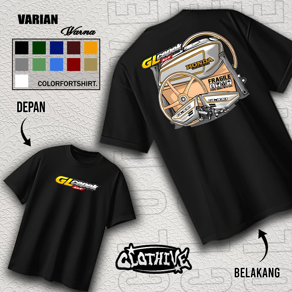 KAOS CLOTHIVE- KAOS RACING GL CEPEK - KAOS RACING MESIN MOTOR PRIA DAN WANITA TERBARU