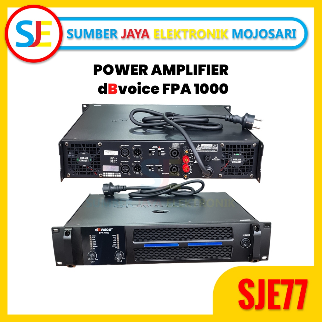 Power Amplifier DBVOICE FPA 1000 2 Channel Class H / Power DB Voice FPA 1000