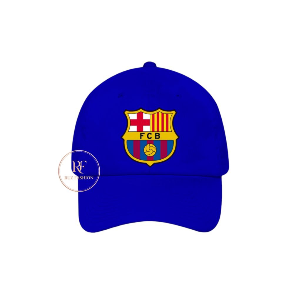 Topi baseball anak sablon logo klub bola Barcelona