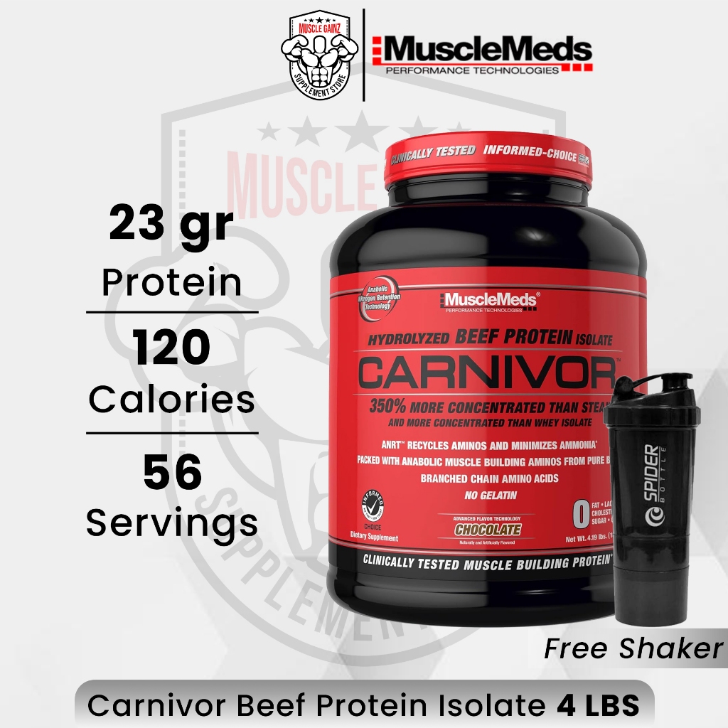 Musclemeds Carnivor Beef Protein Isolate 4lbs Whey Protein Susu Protein