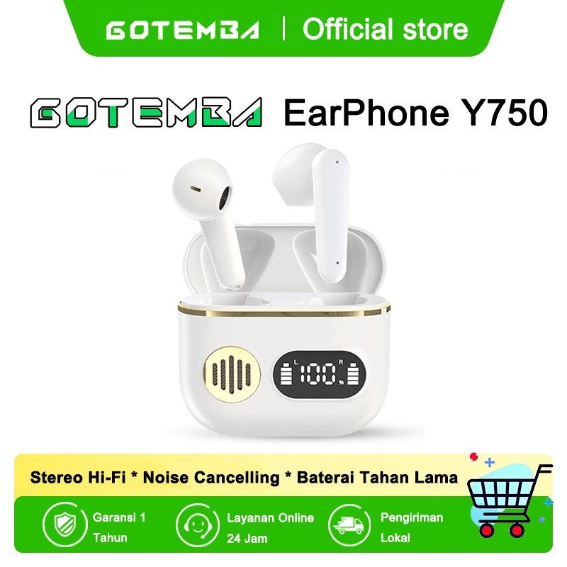 Force Sensor Contro GOTEMBA Y750 Earbuds Adaptive Noise Canceling Headset Wireless Earphone Bluetoot
