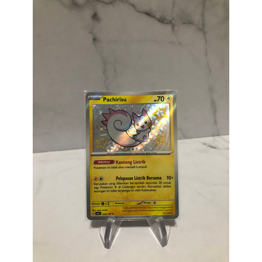 pachirisu baby shiny pokemon tcg indonesia