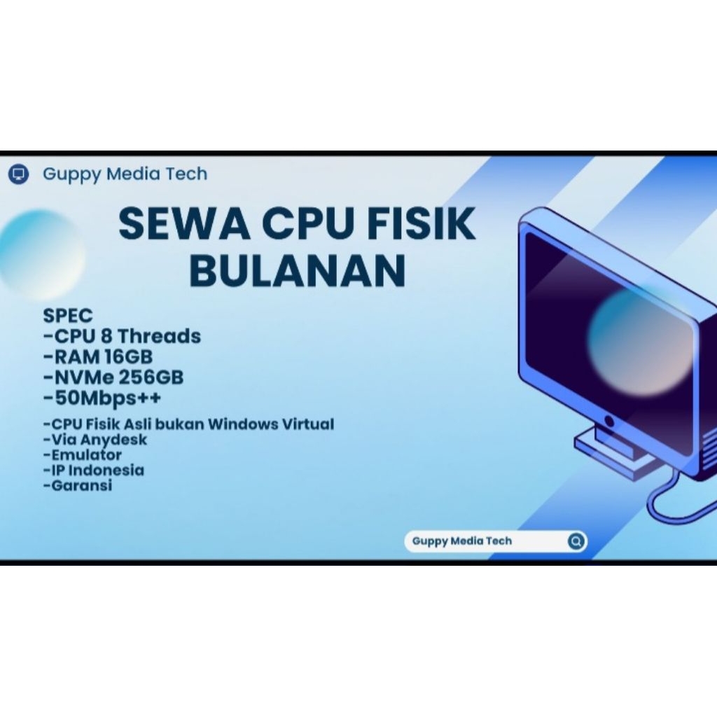 RDP Bulanan Komputer Fisik