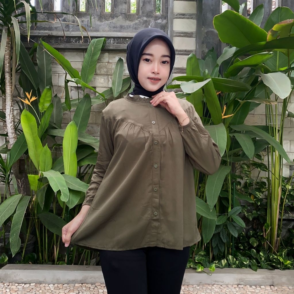 BLOUSE REMAJA KEKINIAN RAYON TWILL | BLUS REMAJA