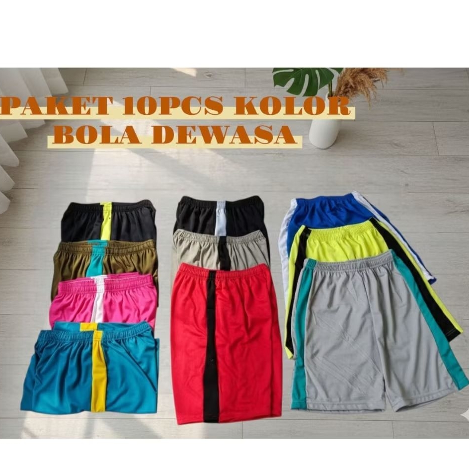 Grosir 10pcs Celana kolor Bola dewasa/Celana kolor bahan hayget super/Celana pendek laki laki dewasa