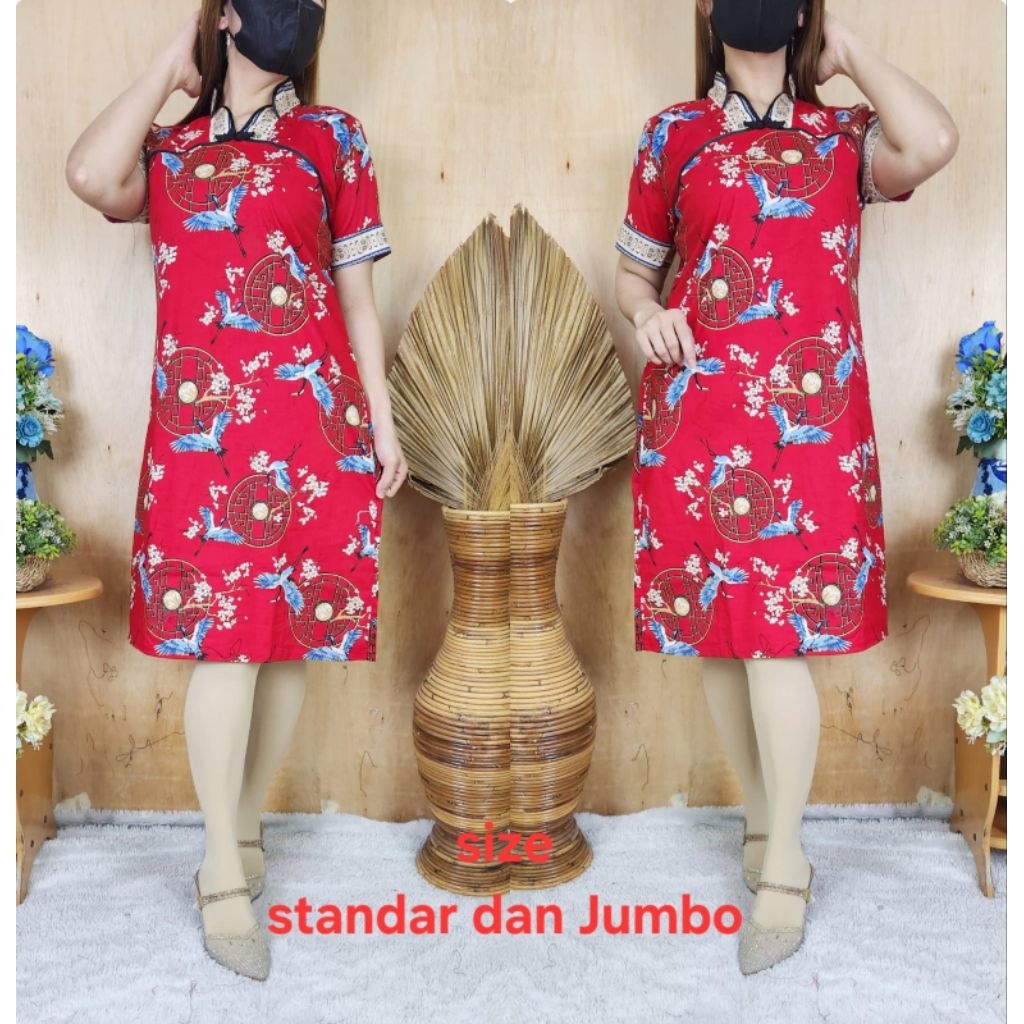 DRESS CHEONGSAM WANITA/DRESS IMLEK WANITA/DRESS IMLEK 2026/DRESS WANITA/DRESS BATIK CHEONGSAM/ DRESS