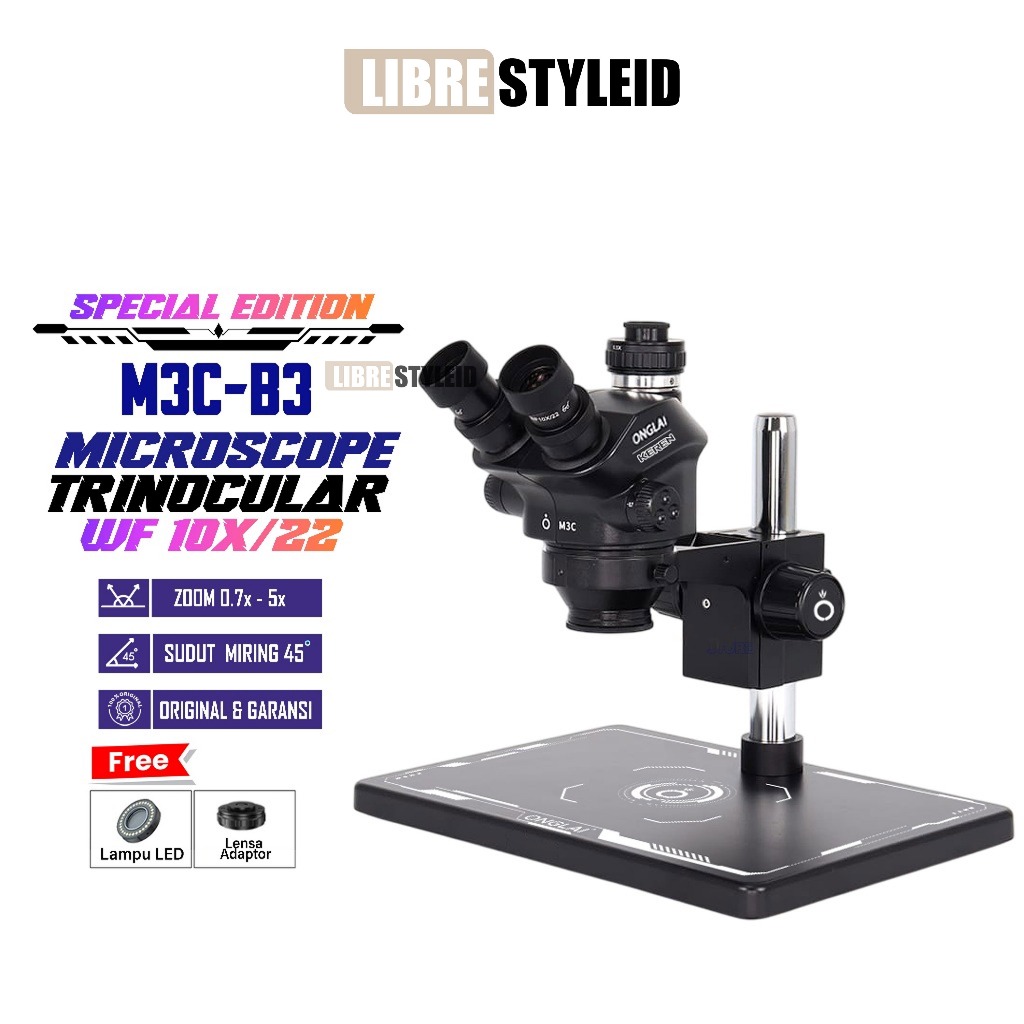 Microscope Onglai Fixtool M3C-B3  Trinoculer