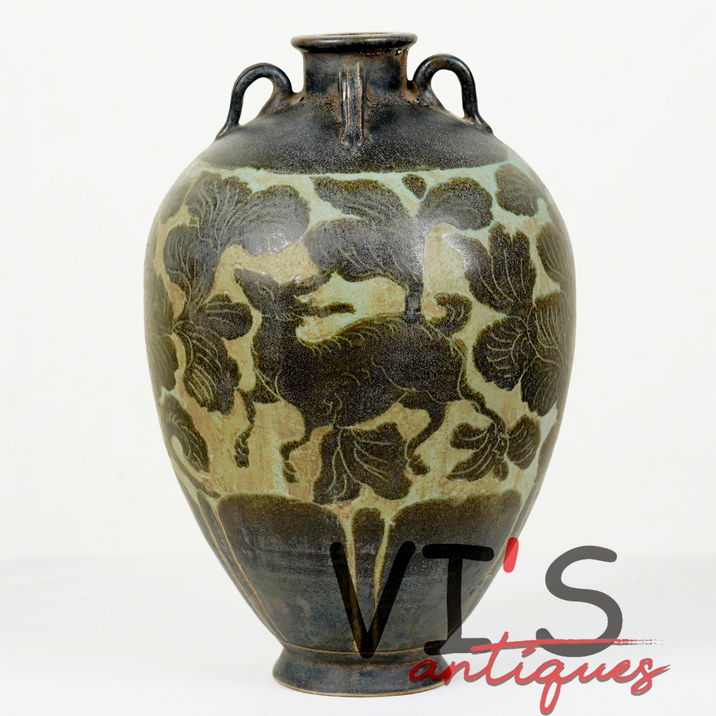 Vas Dynasty Animal Guci Keramik Antik Kuno Asli Cina