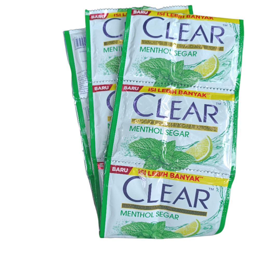 Renteng Sachet Shampo Clear Menthol Segar Sampo Clear