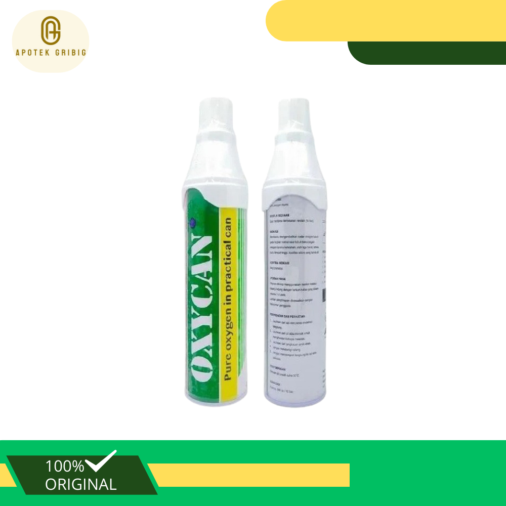 OXYCAN Green Hijau Oksigen Portable Tabung Kecil Pertolongan Pertama Asma