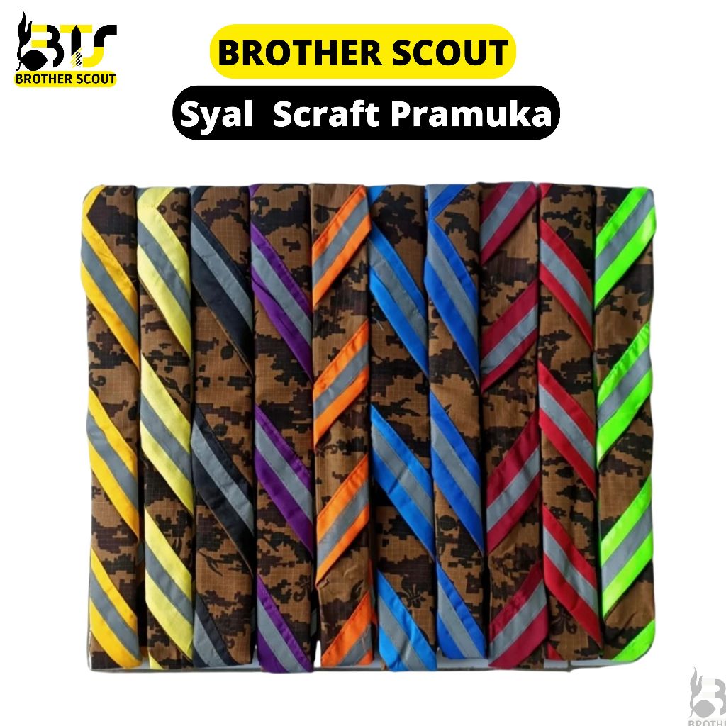 Scraft Pramuka Loreng / Syal Scraft Loreng Pramuka / Syal Scraft Menyala