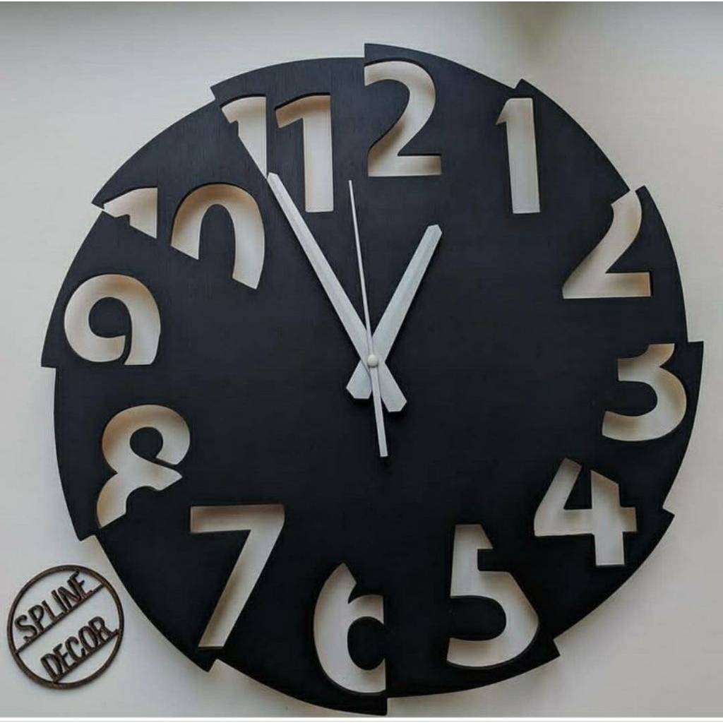 jam dinding unik/jam dinding kayu jati/hiasan dinding asli kayu