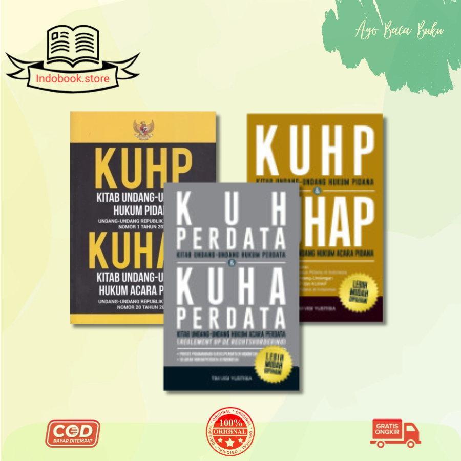 Buku KUHP KITAB UNDANG UNDANG HUKUM PIDANA DAN KUHAP  & KUH PERDATA (Kitab Undang-Undang Hukum PERDA