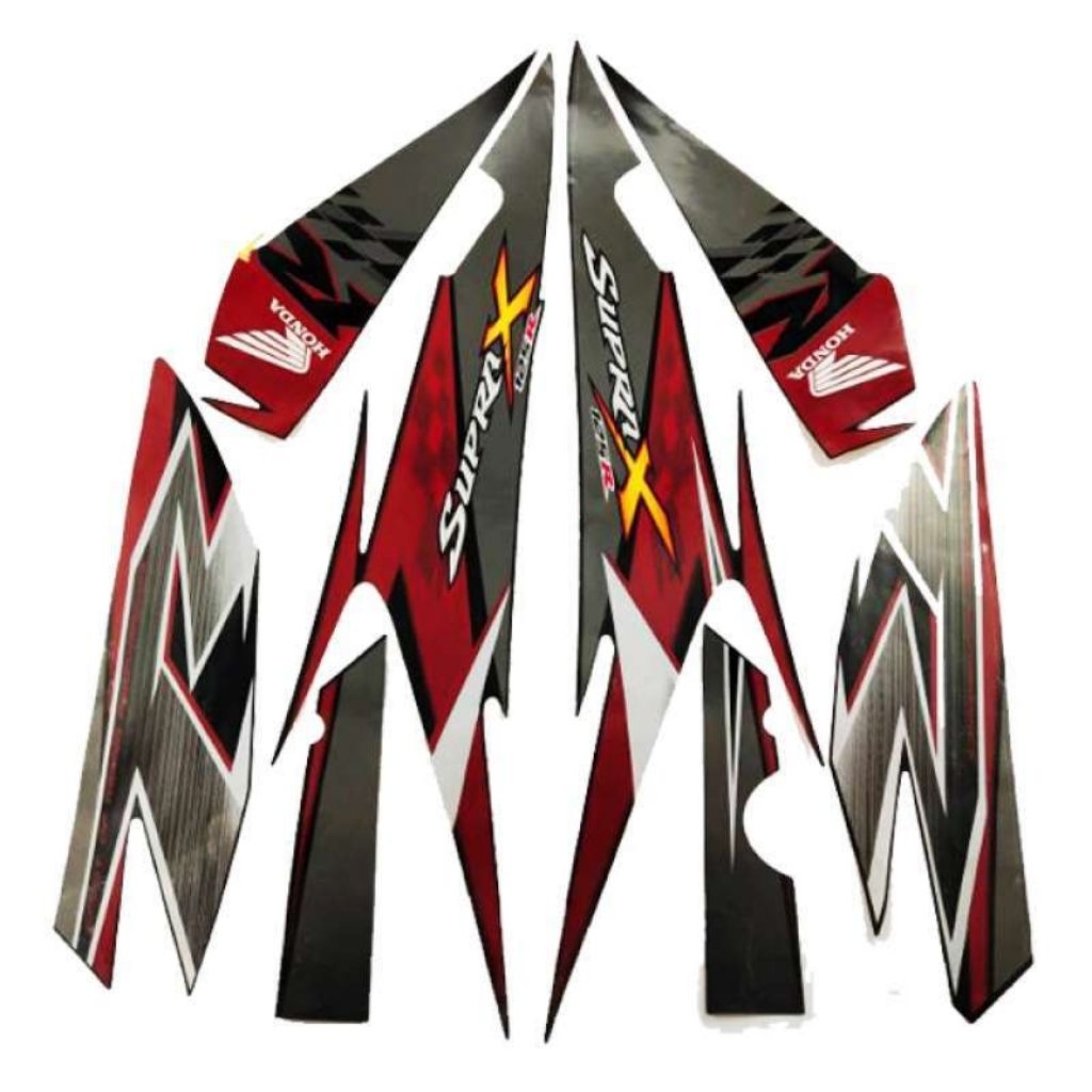 Striping stiker body motor honda supra X 125 stiker list bodi motor supra x 125
