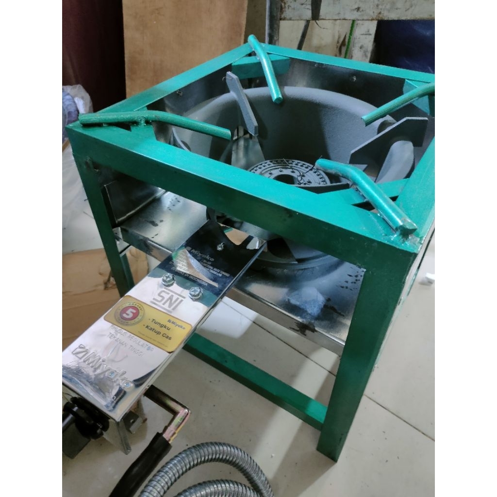 kompor tekanan tinggi high pressure miyako api biru set siap nyala regulator selang kaki premium
