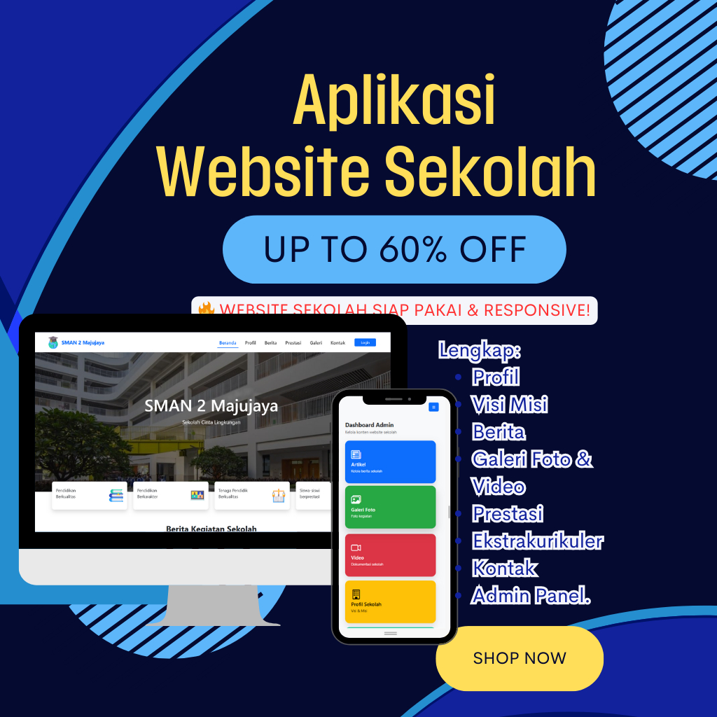 Source Code Website Sekolah Laravel 10 Suport PHP 8+