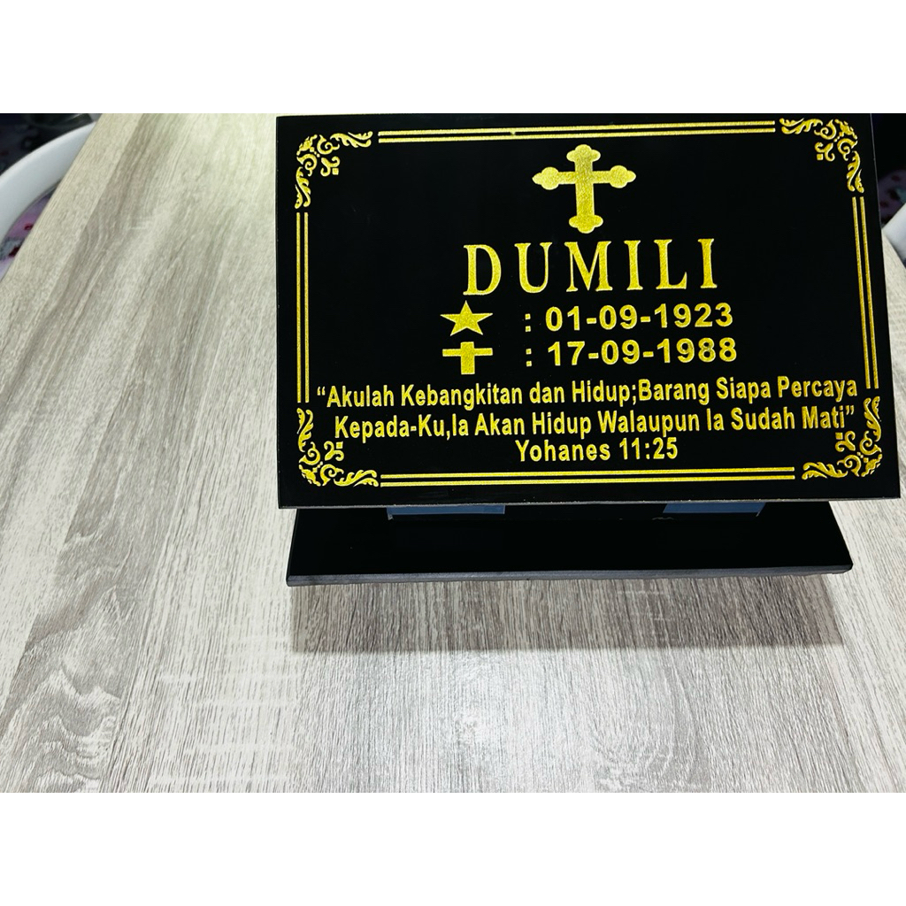 PRASASTI NAMA MAKAM/NAMA NISAN BAHAN GRANITE TILE