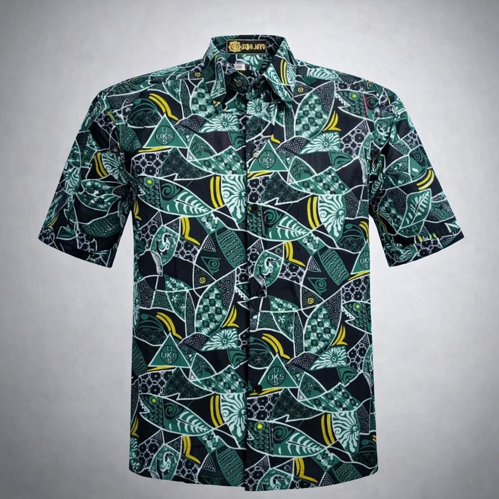 pusatseragam | BATIK UKS SIDOARJO LENGAN PENDEK |HEM BATIK UKS SIDOARJO |BATIK SD SIDOARJO