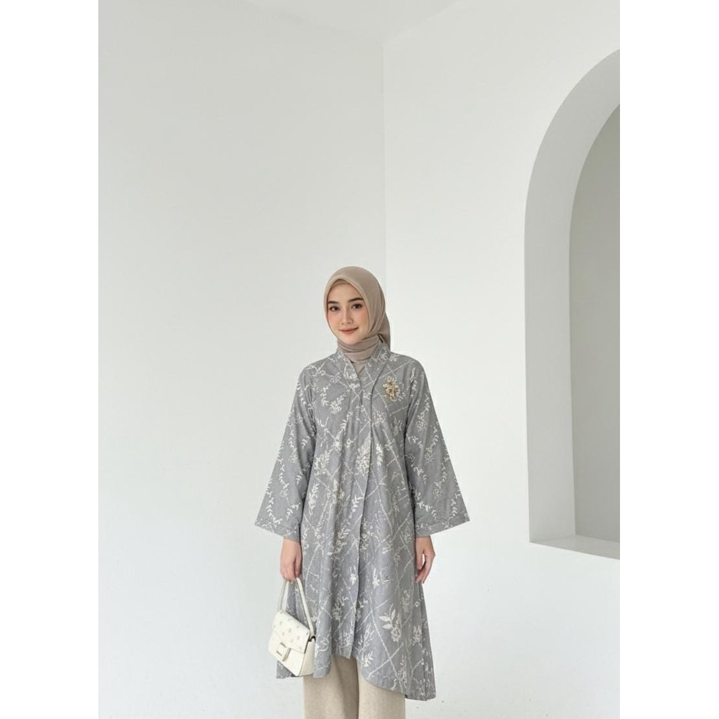Zahra tunik bordir embrodery/Atasan tunik wanita